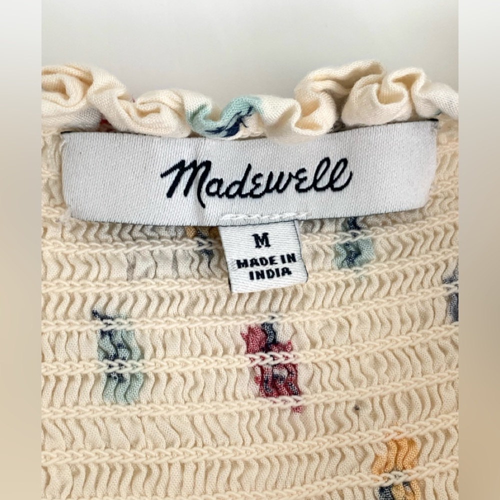 Madewell Seamed Button-Down Shirt in Confetti Floral, Medium - Picture 7 of 8